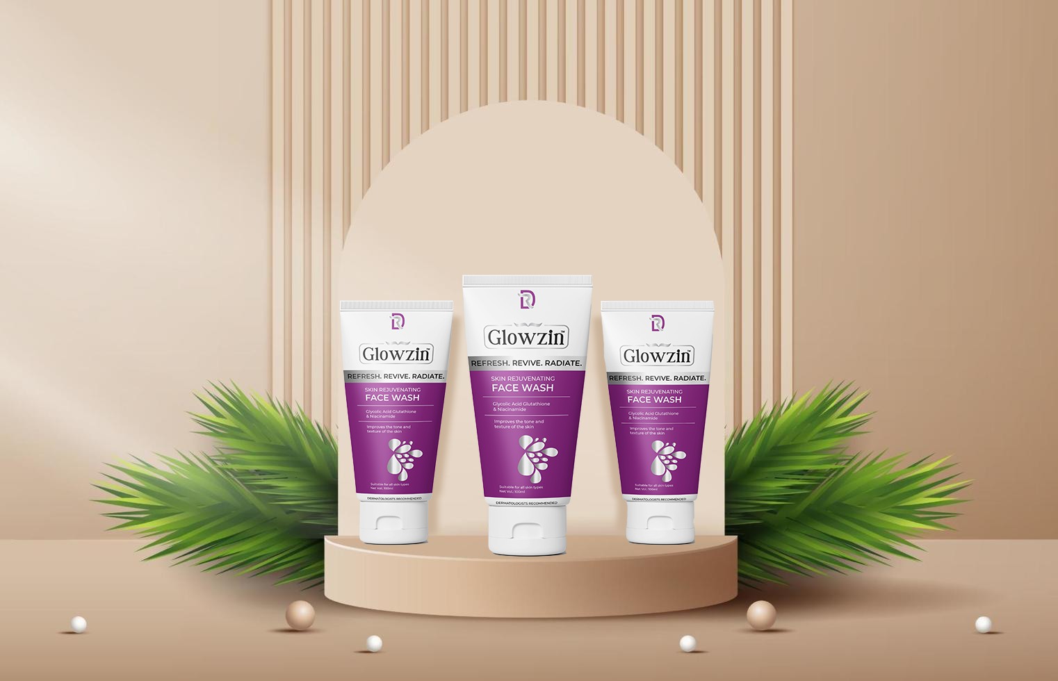 Glowzin Face Wash – Glutathione, Kojic Acid, Niacinamide | Skin Brightening & Anti-Acne